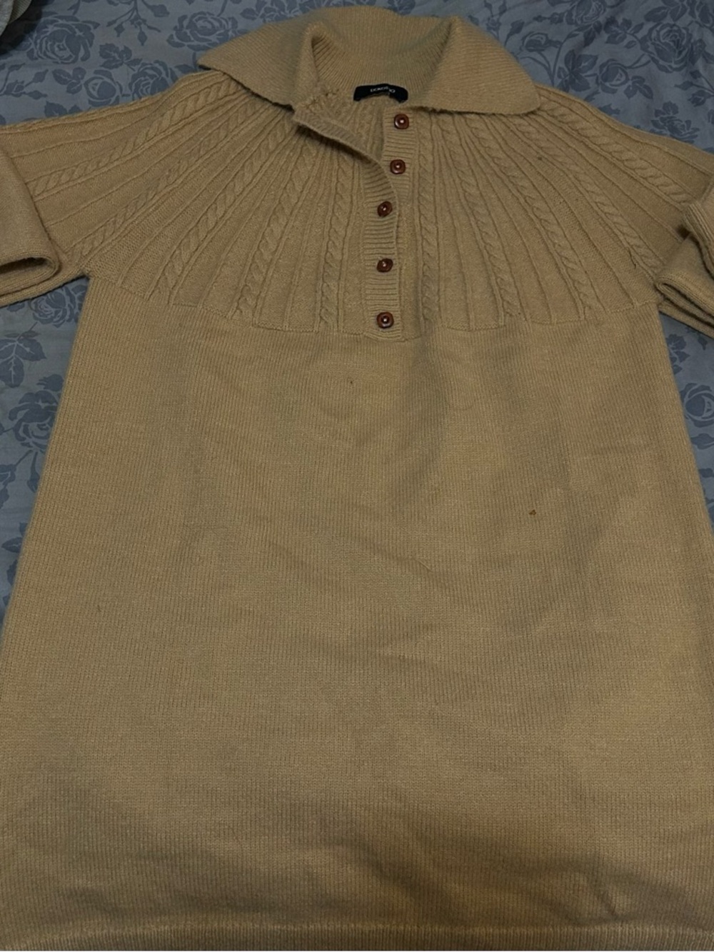 Amazon Women's Knit Polo Dress in Beige